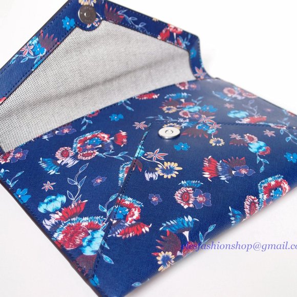 NWT Rebecca Minkoff Christy Flora Leo Leather Clutch - Picture 9 of 12